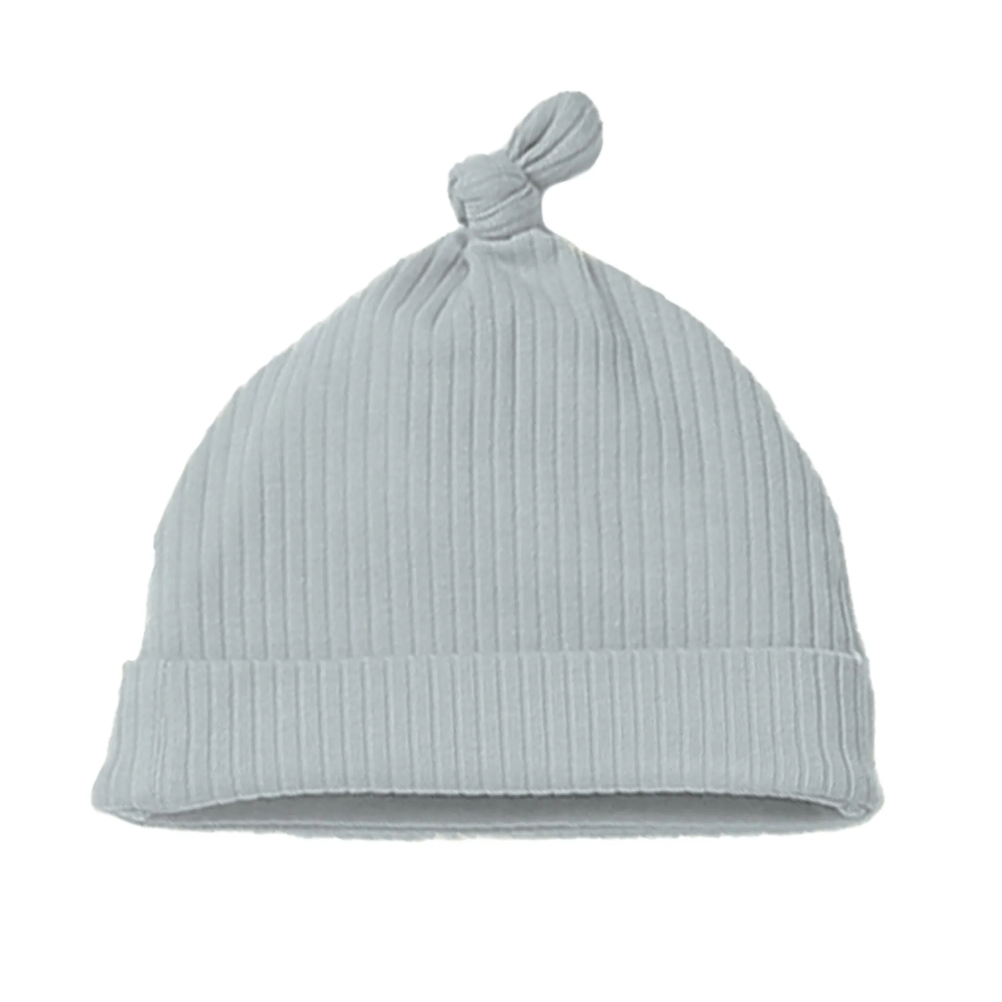 Organic Ribbed Knotted Baby Hat