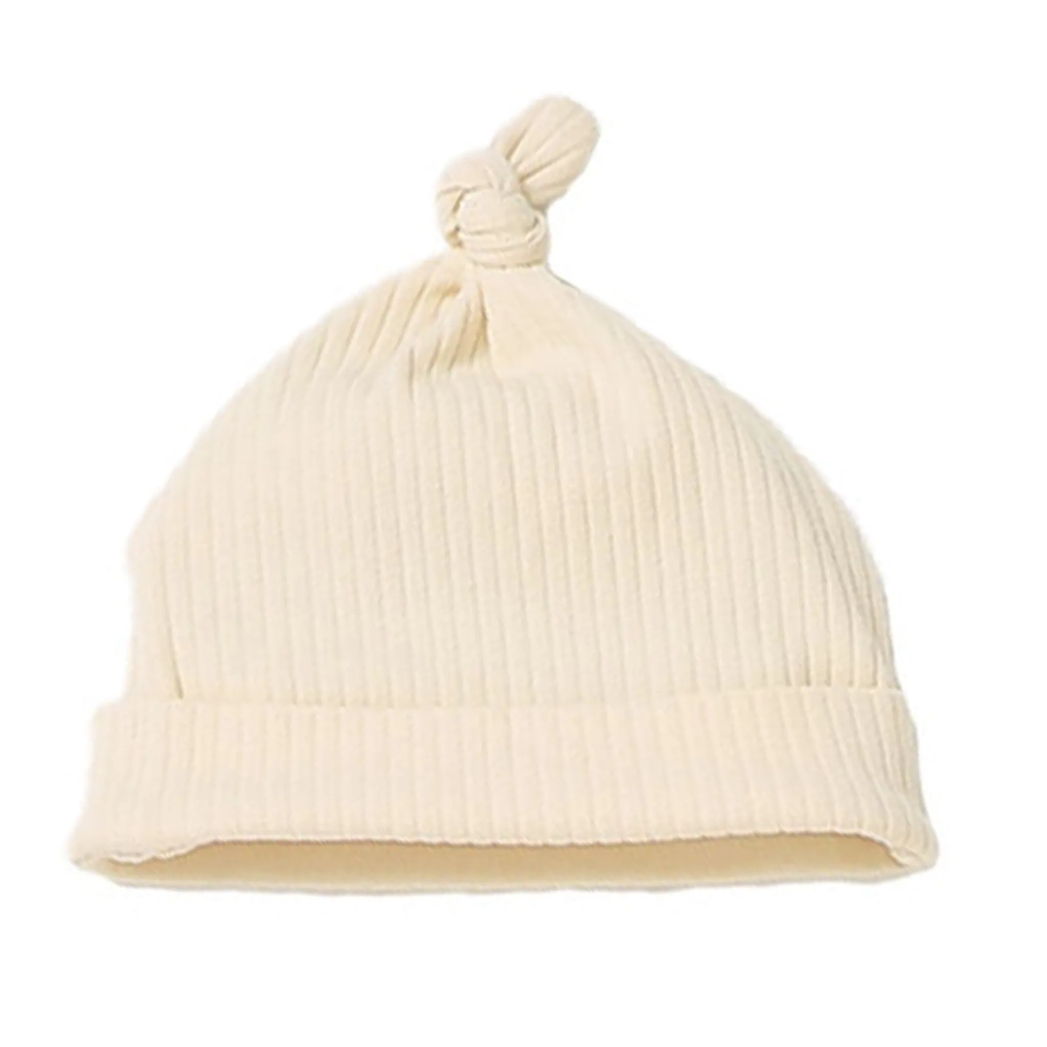 Organic Ribbed Knotted Baby Hat
