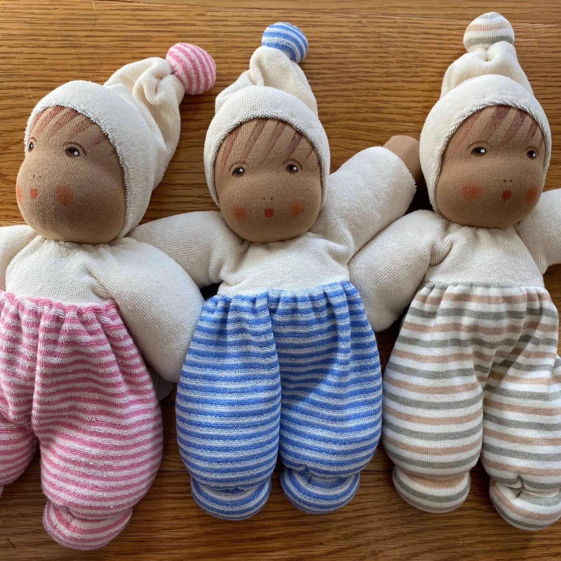 Organic Waldorf Baby Doll - Pink (Multiple Skin Tones)
