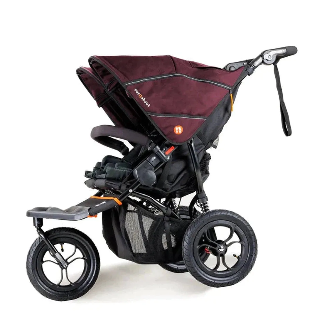 Out N About Nipper Double V5 Newborn And Toddler Bundle - Brambleberry Red