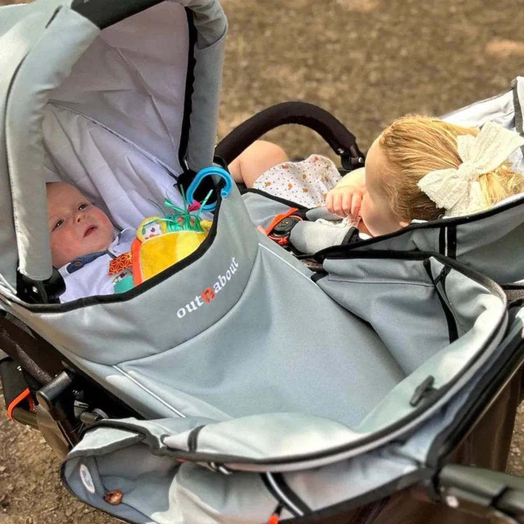 Out N About Nipper Double V5 Newborn And Toddler Bundle - Rocksalt Grey