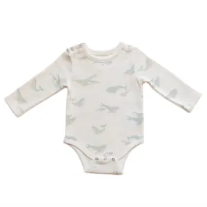 PEHR Organic Cotton Shoulder Snap One-Piece - Follow Me Whale