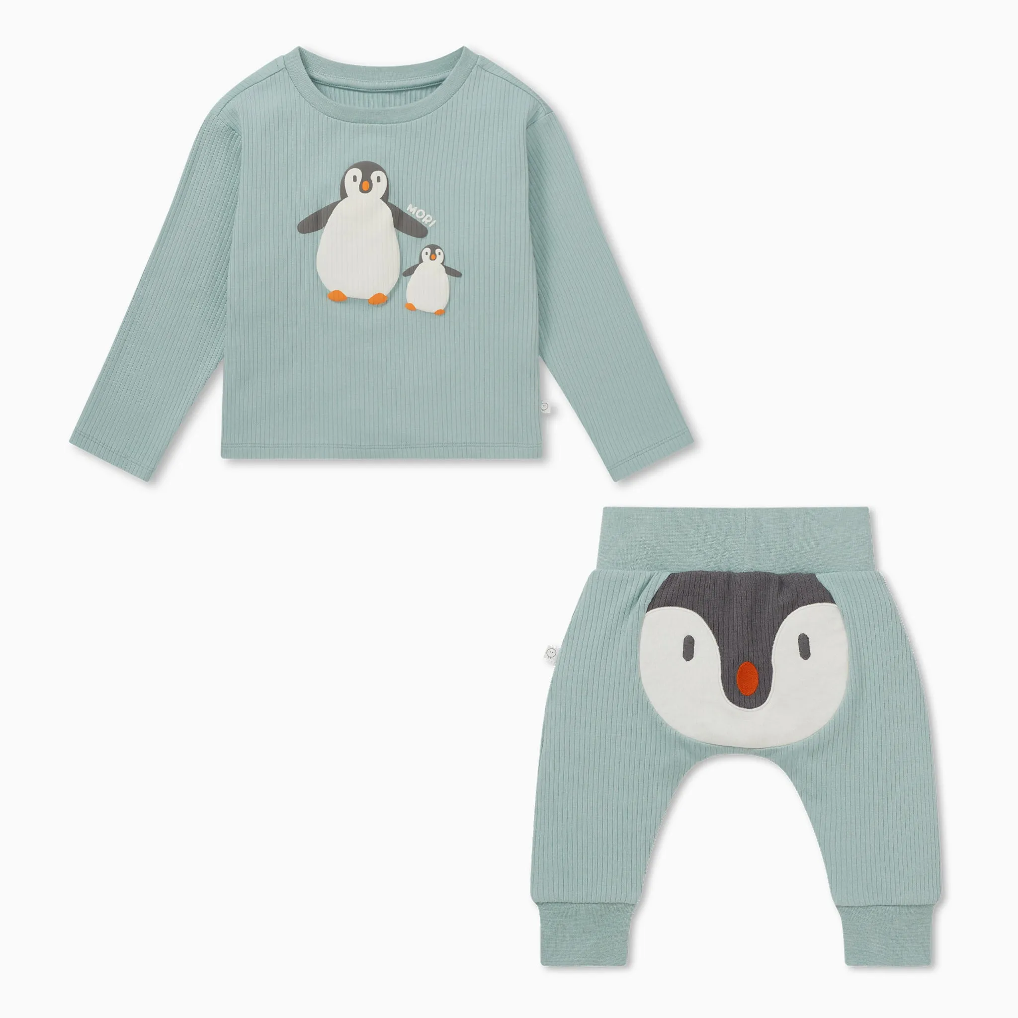 Penguin Ribbed T-Shirt & Joggers Outfit