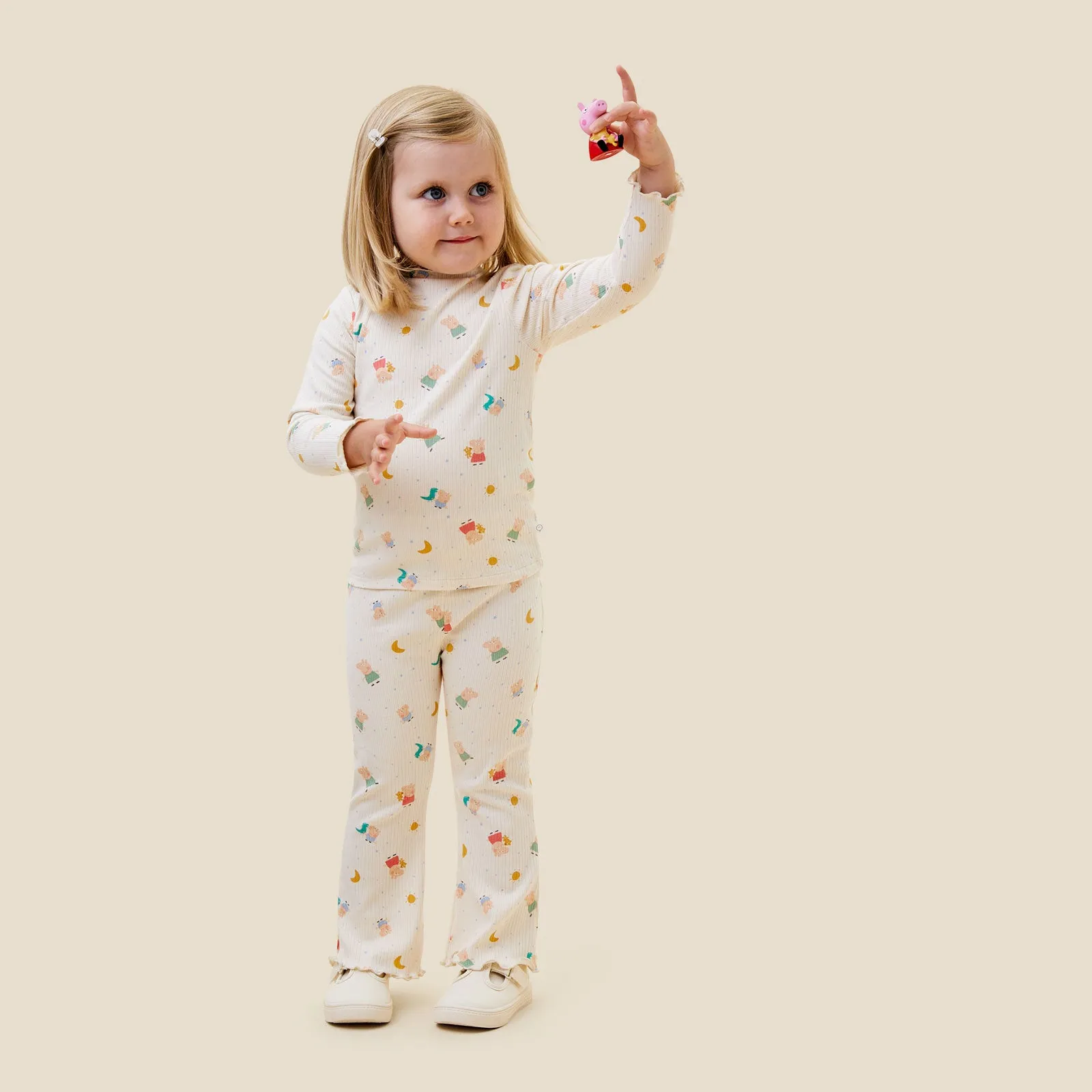 Peppa Pig Ribbed Top & Flares Outfit