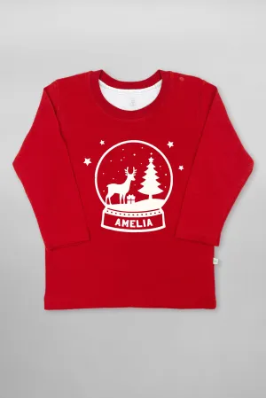 Personalised Christmas Snow Globe T-Shirt