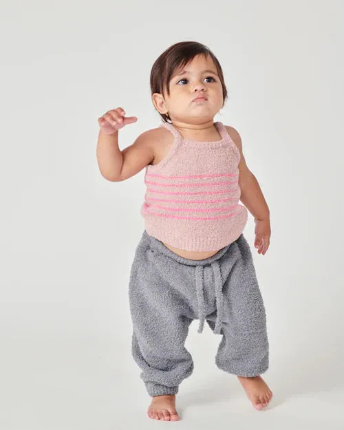 Pink Stripe Camisole and Cardigan Set