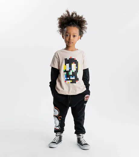 Pixel Skull Shirt Pink
