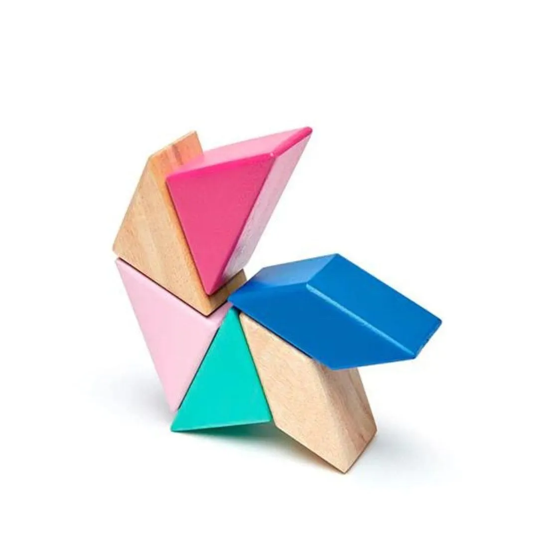 Pocket Pouch Prism Wooden Magnetic Blocks - Blossom