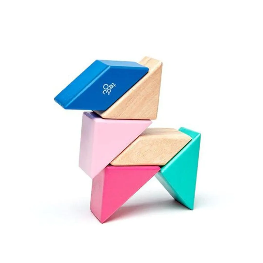 Pocket Pouch Prism Wooden Magnetic Blocks - Blossom