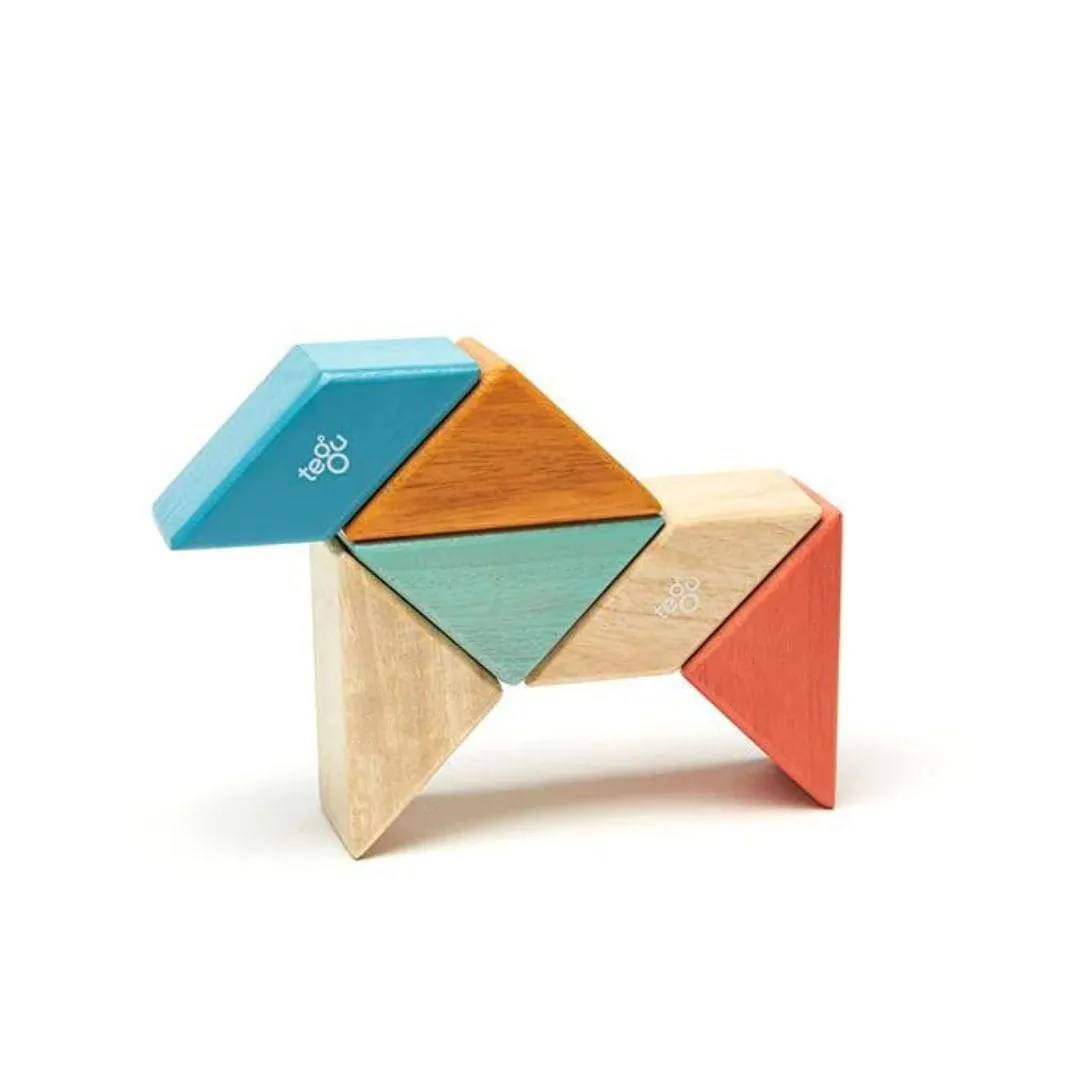 Pocket Pouch Prism Wooden Magnetic Blocks - Sunset