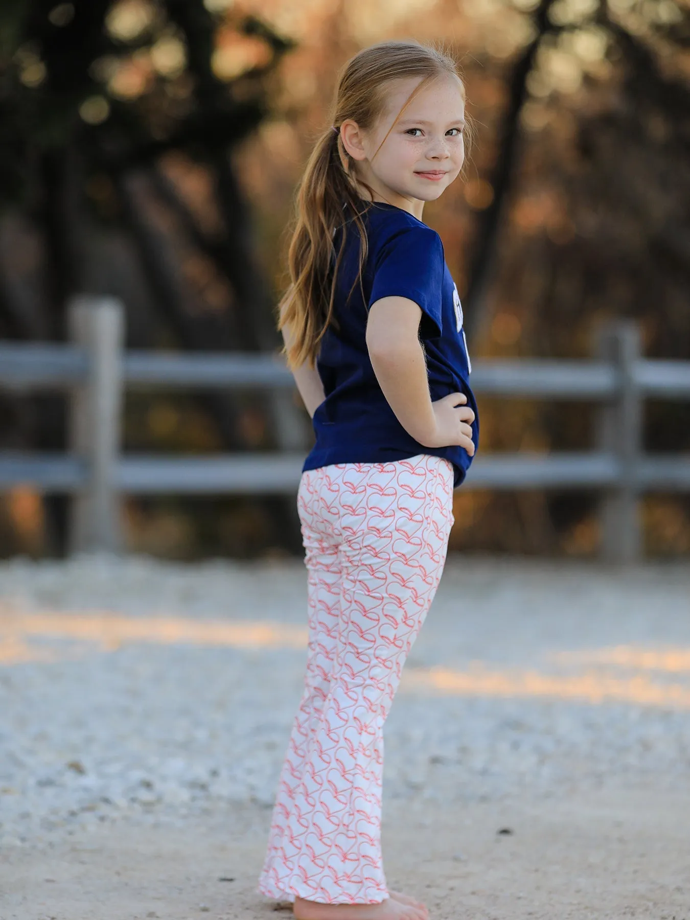 "game Day" Print Top   Pants Girls Set