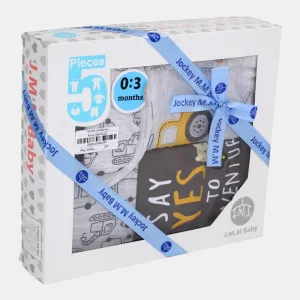 "Rollin' with my Daddy" Baby Boys' Cotton Gift Box - 5 Pcs (0-3m)