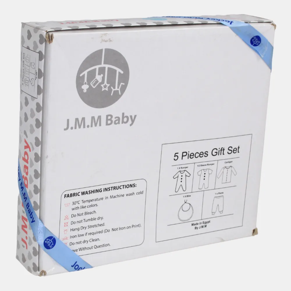 "Rollin' with my Daddy" Baby Boys' Cotton Gift Box - 5 Pcs (0-3m)