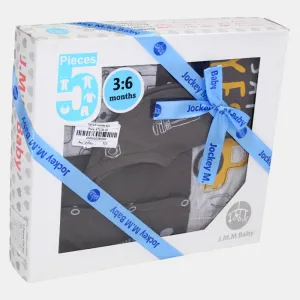 "Rollin' with my Daddy" Baby Boys' Cotton Gift Box - 5 Pcs (3-6m)