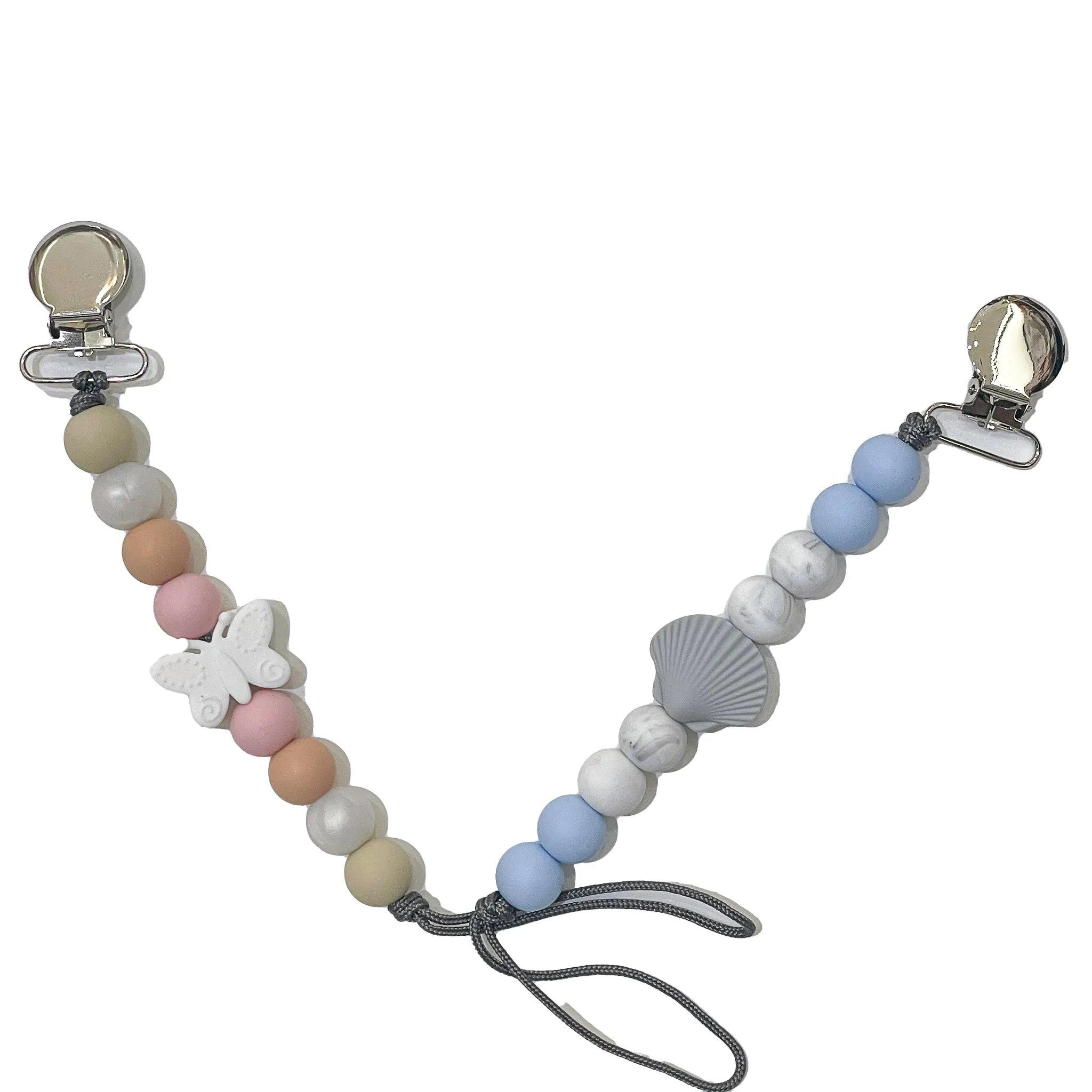 Silicone Baby Pacifier Clips With Design