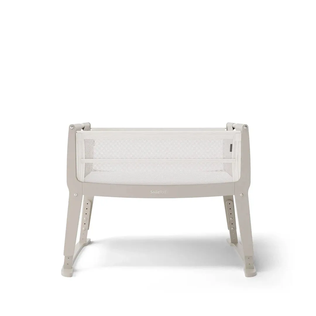 SnuzPod Studio Bedside Crib & Mattress - Oslo Grey