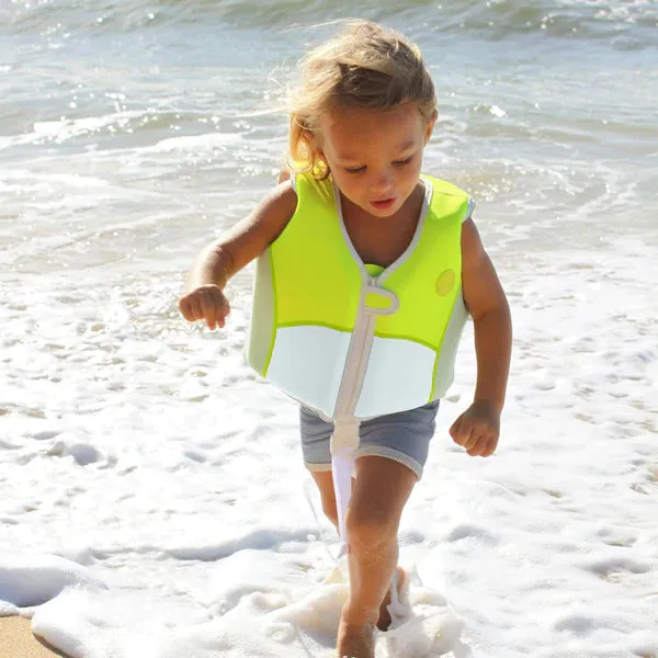 Swim Vest 1-2 Shark Tribe Blue Neon Citrus