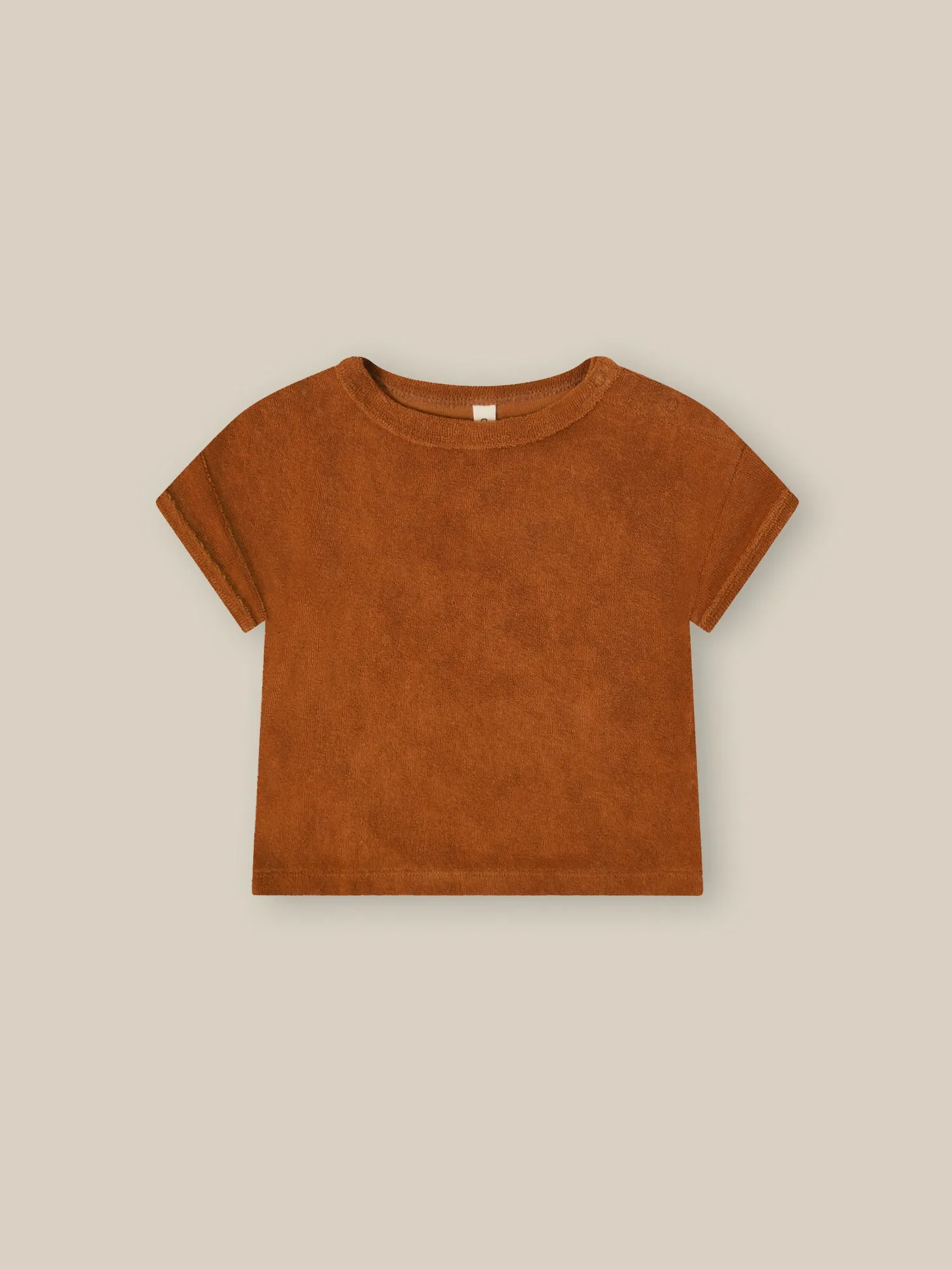 Terracotta Terry Boxy T-shirt