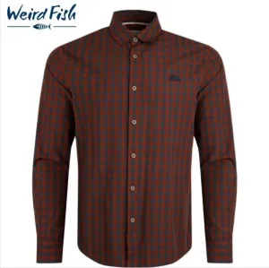 Weird Fish Lando Burned Henna Shirt Red