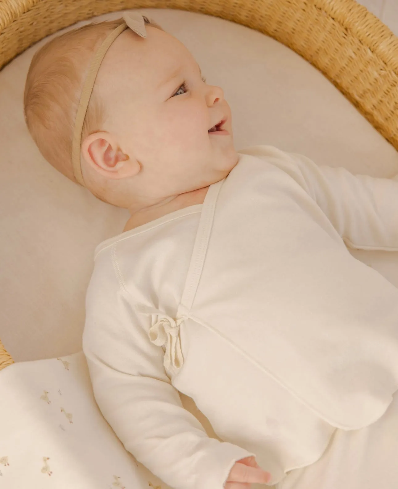 Wrap Top   Footed Pant Set || Ivory