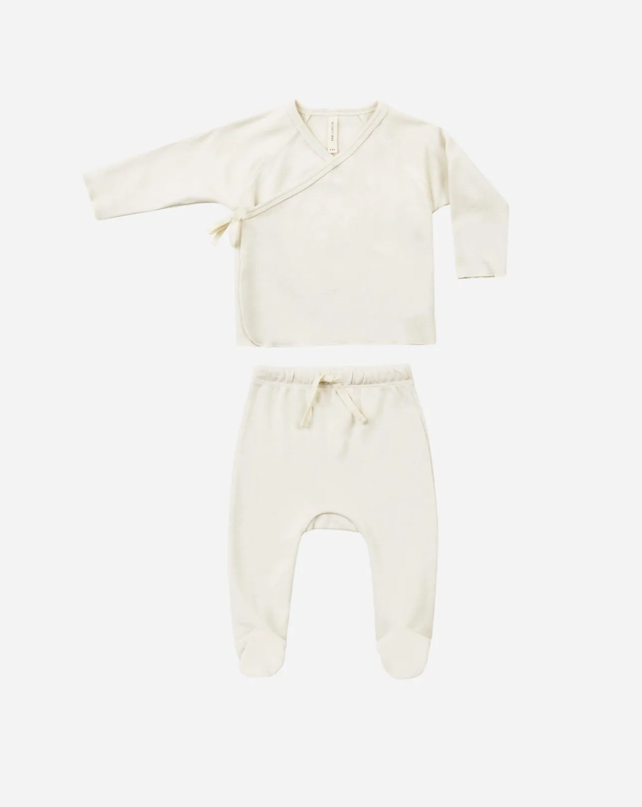 Wrap Top   Footed Pant Set || Ivory