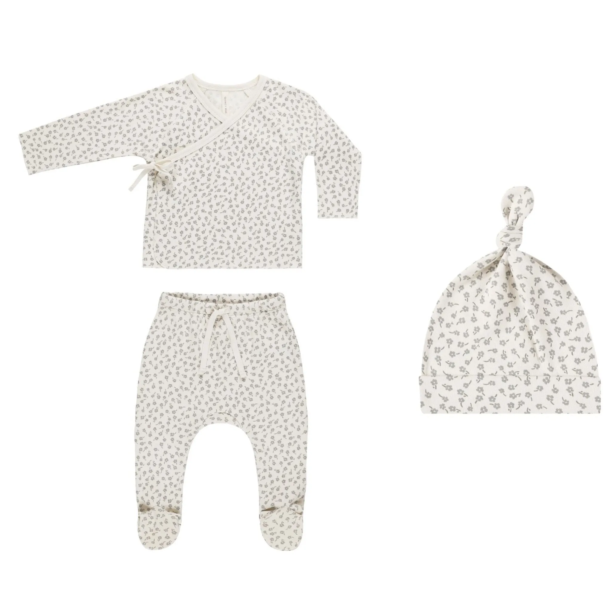 Wrap Top   Footed Pant Set || Scatter
